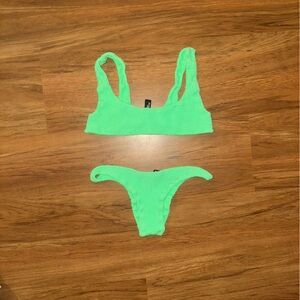 Reina Olga Neon Green Bikini Set